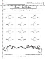 pumpkins compare numbers worksheet