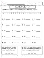 single digit subtraction worksheets