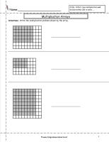 multiplication array worksheets