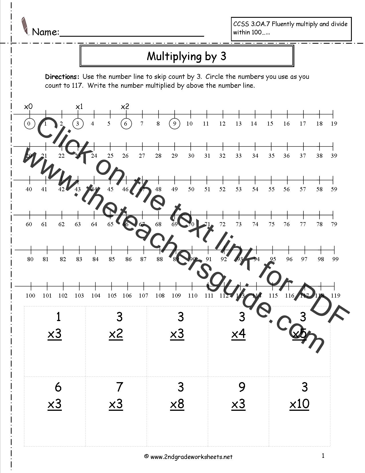 3x2 Multiplication Sheet