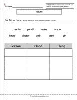 nouns worksheet