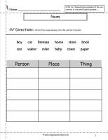 nouns worksheet