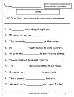 nouns worksheet