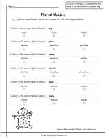 plural nouns worksheet