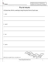 pural nouns worksheet