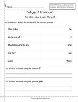 pronouns worksheet 2