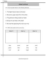silent letter worksheets