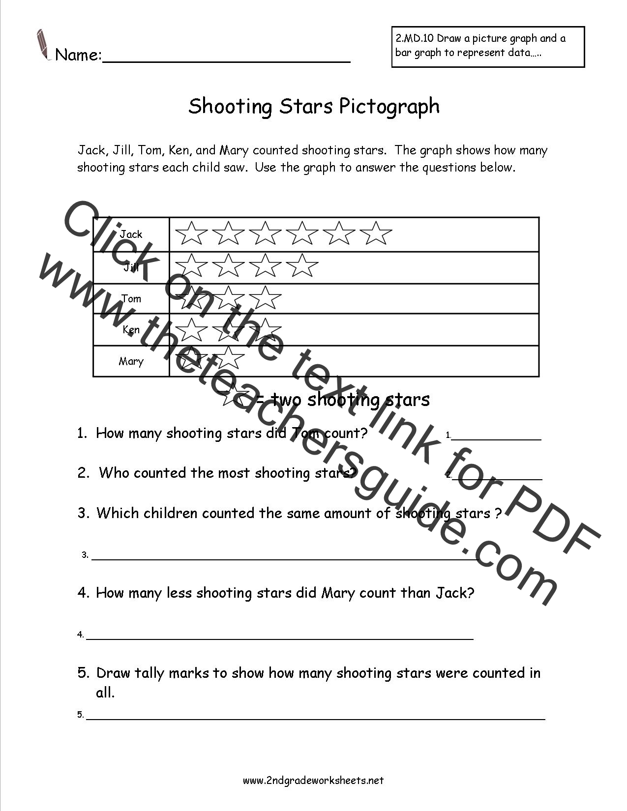 second-grade-reading-and-creating-pictograph-worksheets