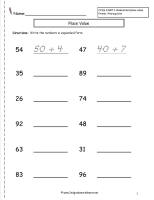 place value worksheet