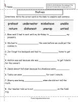 prefixes worksheet