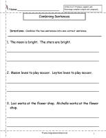 combining sentences worksheet