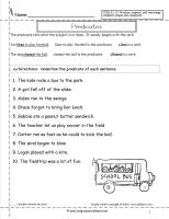 predicates worksheet