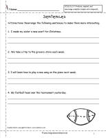 Second Grade Sentences Worksheets, CCSS 2.L.1.f Worksheets.