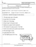 subject worksheet