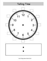 telling time clock face