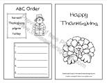 thanksgiving booklet worksheet